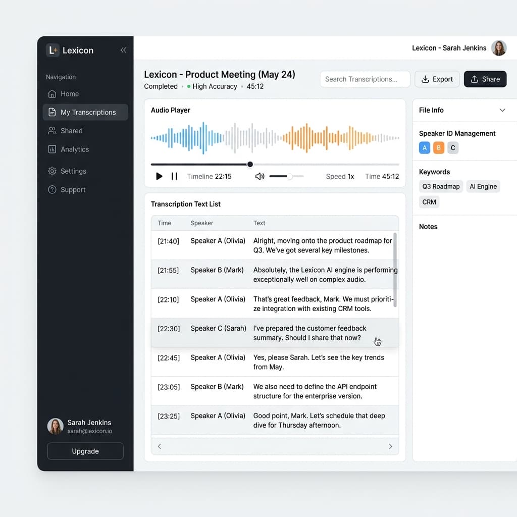 WordScribe AI Dashboard Preview